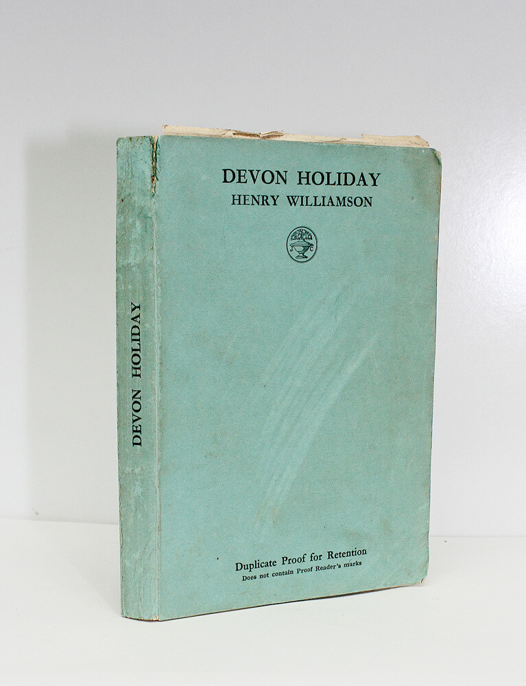 Devon Holiday - From the Library of Henry Williamson. Authors Own Hand Corrected Proof Copy