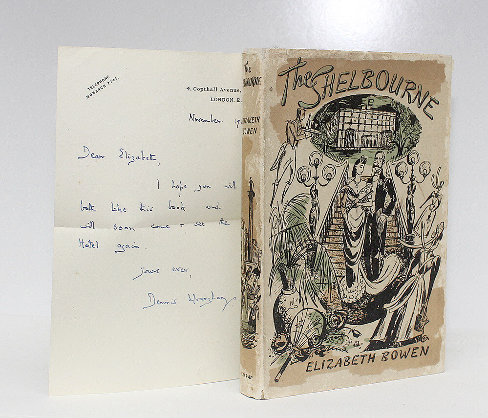 The Shelbourne - From the Library of Henry Williamson with His Ownership Inscription and a Letter Possibly to Elizabeth Bowen - Elizabeth Bowen SIGNED