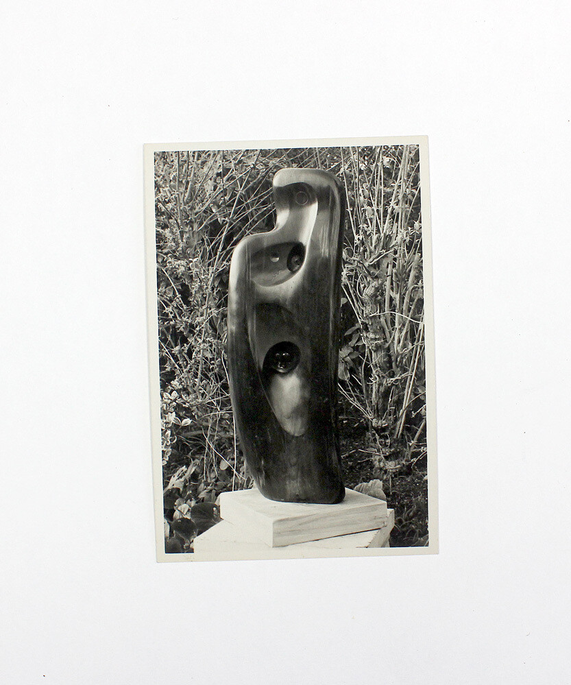 An Original Signed and Inscribed Photograph of the &#39;Dyad - in Rosewood&#39;&#39; by Barbara Hepworth