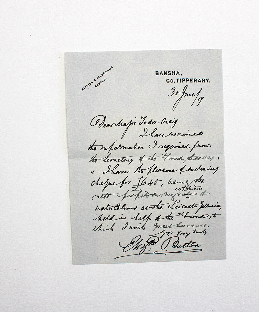 An Original Handwritten Letter Signed by Artist Elizabeth Southerden Thompson nee Butler to Sir Algernon Tudor-Craig