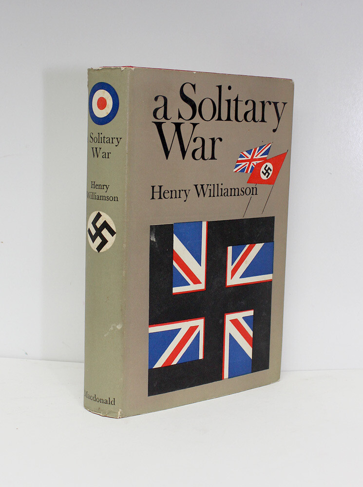A Solitary War - The Authors Own File Copy written in the hand of Henry Williamson to the end paper/letter and also a long list of hand corrections he has made to the text in the book.