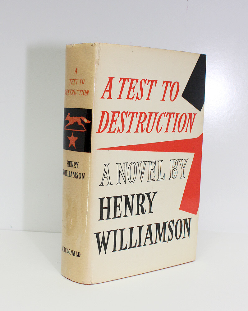 A Test to Destruction -  From the Library of Henry Williamson - Press Cuttings for the Book with Henry Williamson&#39;s Signature Tipped into the Inner Page