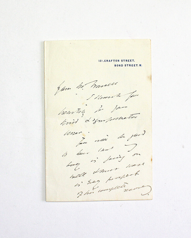 An Original Three Sided Hand Written Letter Signed by Actor Sir Henry Irving