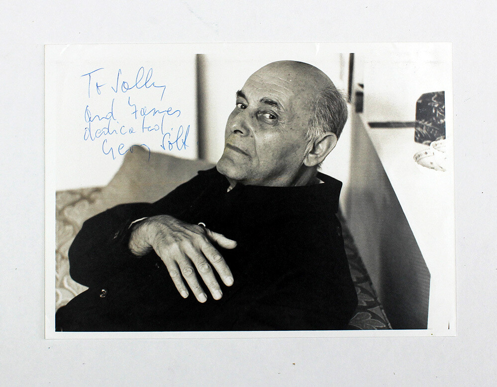 An Original Handwritten and Signed &#39;Times&#39; Photograph of Conductor Sir Georg Solti