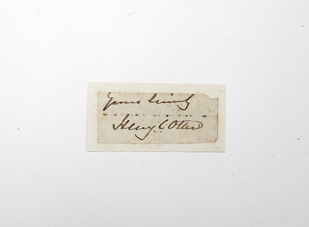 An Original Hand Written Letter Base Signed by Royal Navel Surveyor Henry Charles Otter