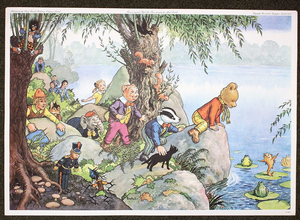 An Original Large Limited Edition Rupert Annual 1970 Alfred Bestall Picture