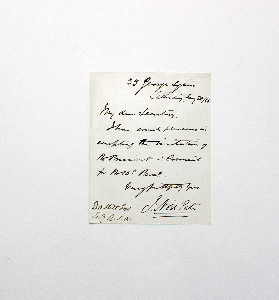A Rare Original Letter Written and Signed by Artist Sir Joseph Noel Paton to D O Hill the Secretary President of the Council of the RSA.