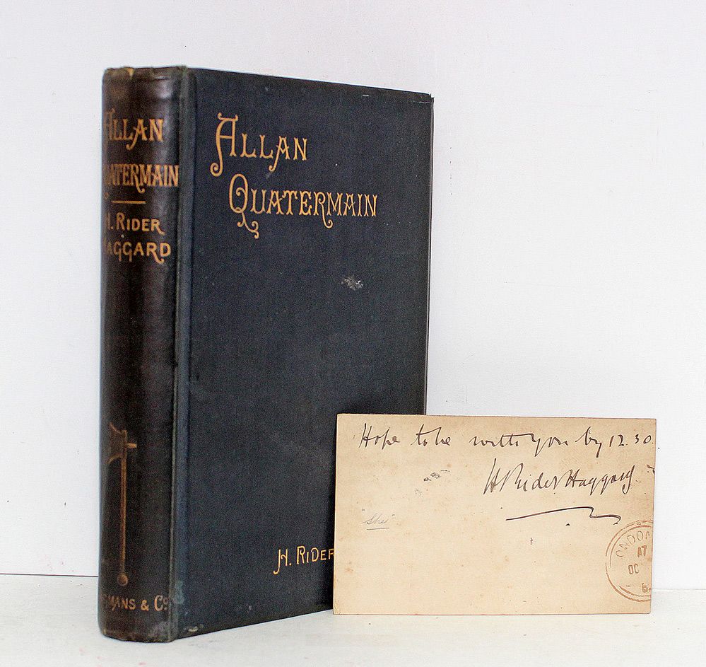 Allan Quatermain Includes a signed postcard from the author - H Rider Haggard SIGNED