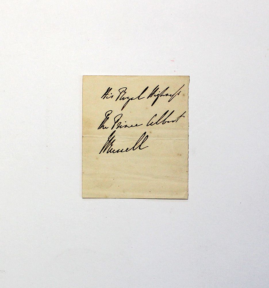 An Original Hand Written Signed Paper from Prime Minister Lord John Russell to His Royal Highness Prince Albert.