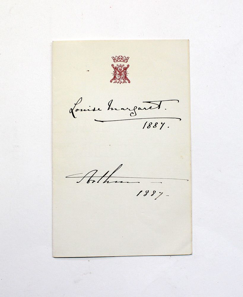 An Original Handwritten and Signed Royal Letter Signed by Future Canadian Governor General Prince Arthur, Duke of Connaught and His Wife Princess Louise Margaret of Prussia.
