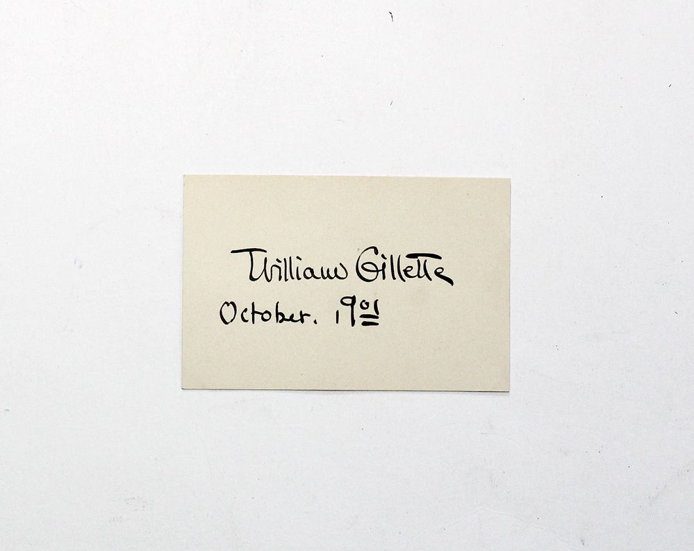 An Original Handwritten and Signed Paper by the Famous Sherlock Holmes Actor William Hooker Gillette