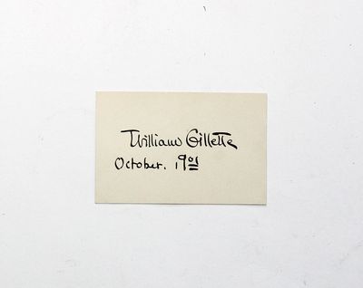 An Original Handwritten and Signed Paper by the Famous Sherlock Holmes Actor William Hooker Gillette