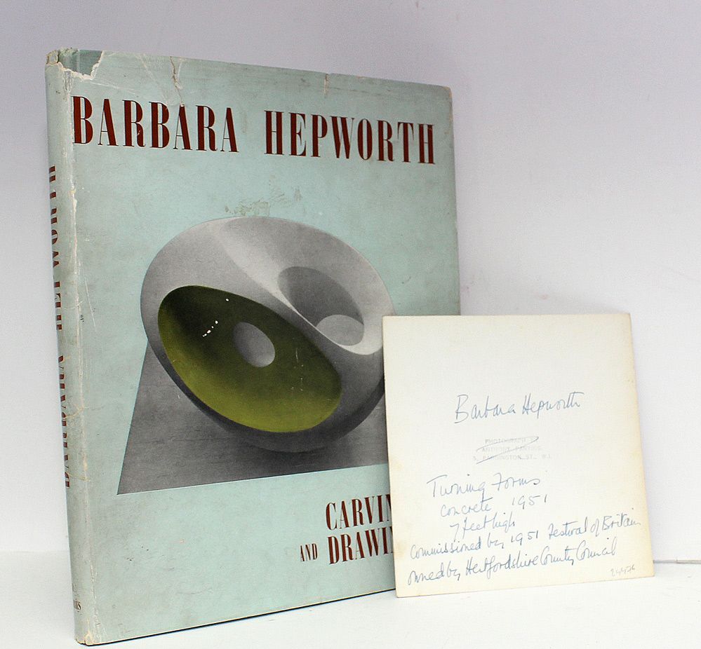 Carvings and Drawings and Includes An Original Signed and Inscribed Photograph of Turning Forms  Commissioned for the 1951 Festival of Britain by Barbara Hepworth