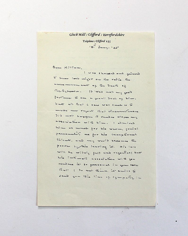 An Original Handwritten and Signed Letter by Writer Rafael Sabatini