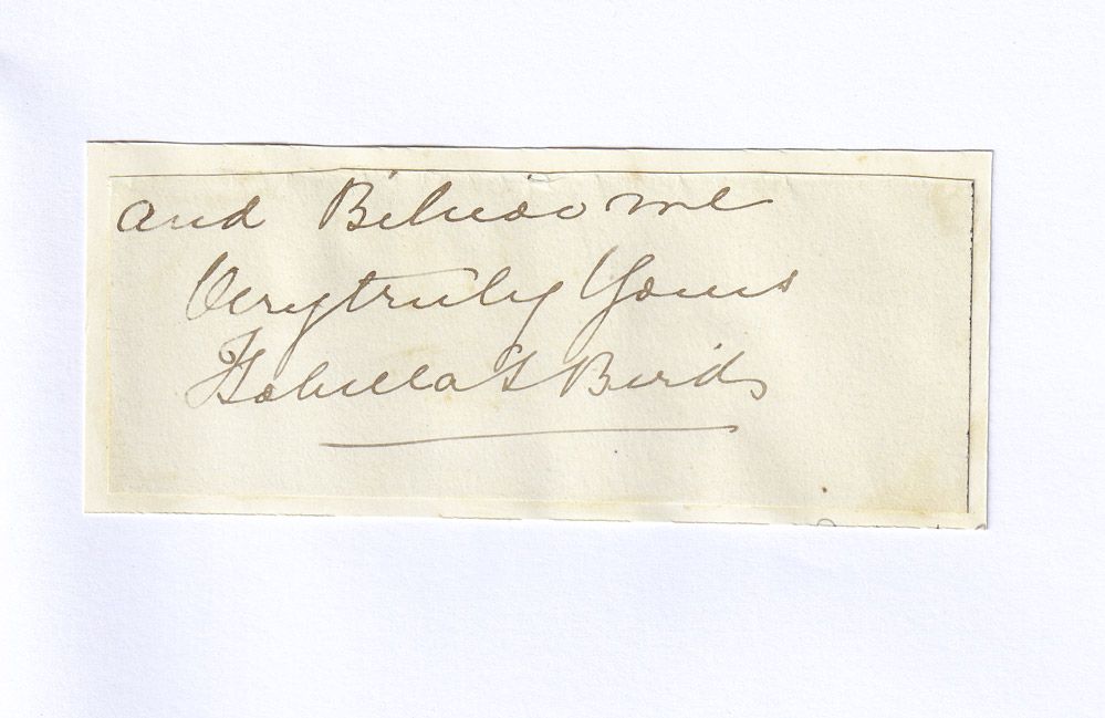 An Original Handwritten Autograph Letter Base signed by the Female Explorer Isabella Lucy Bird.
