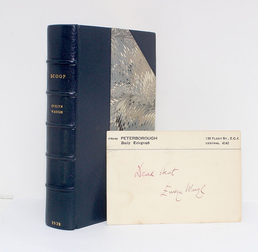 Scoop -  Includes an Original Handwritten Card Signed by Writer Evelyn Waugh.  Dated 1951.  Written for the Daily Telegraph in answer to the question &quot;What will be the result of the 1951 Election.
