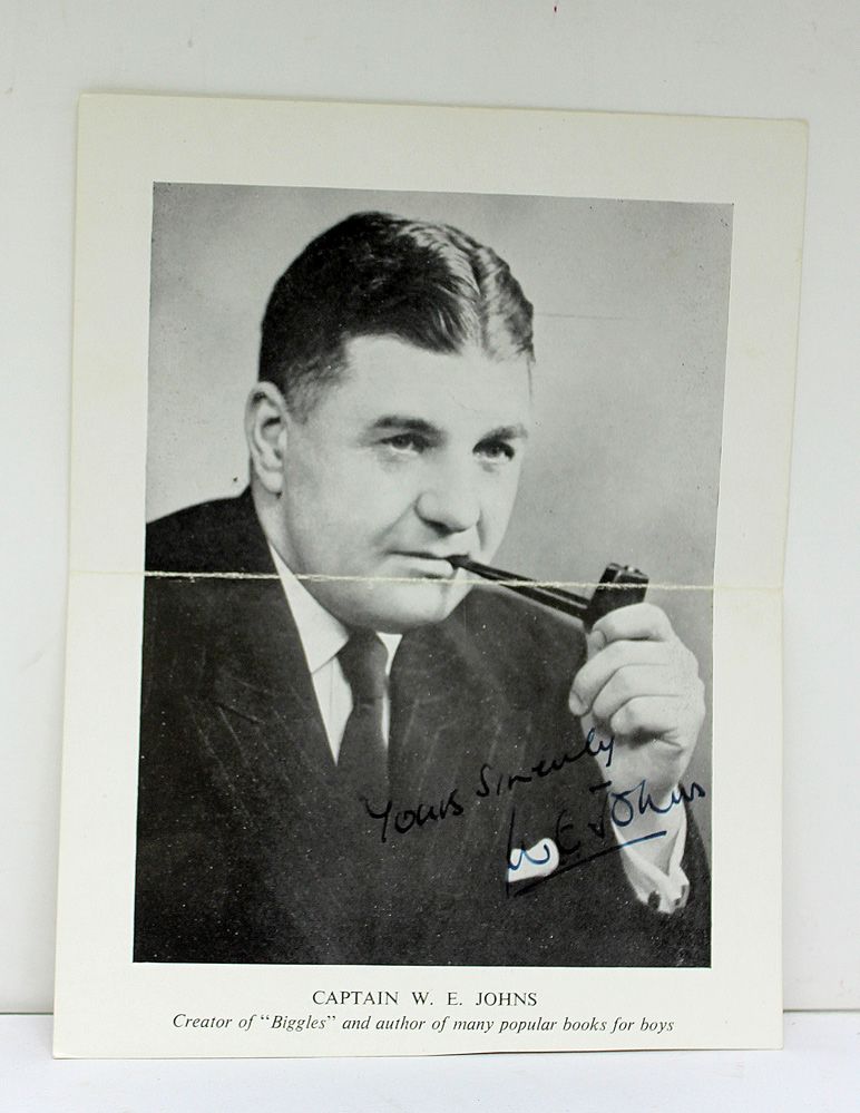 An Original Rare Handwritten and Signed Picture by Biggles Writer W E Johns to David Gillard MBE