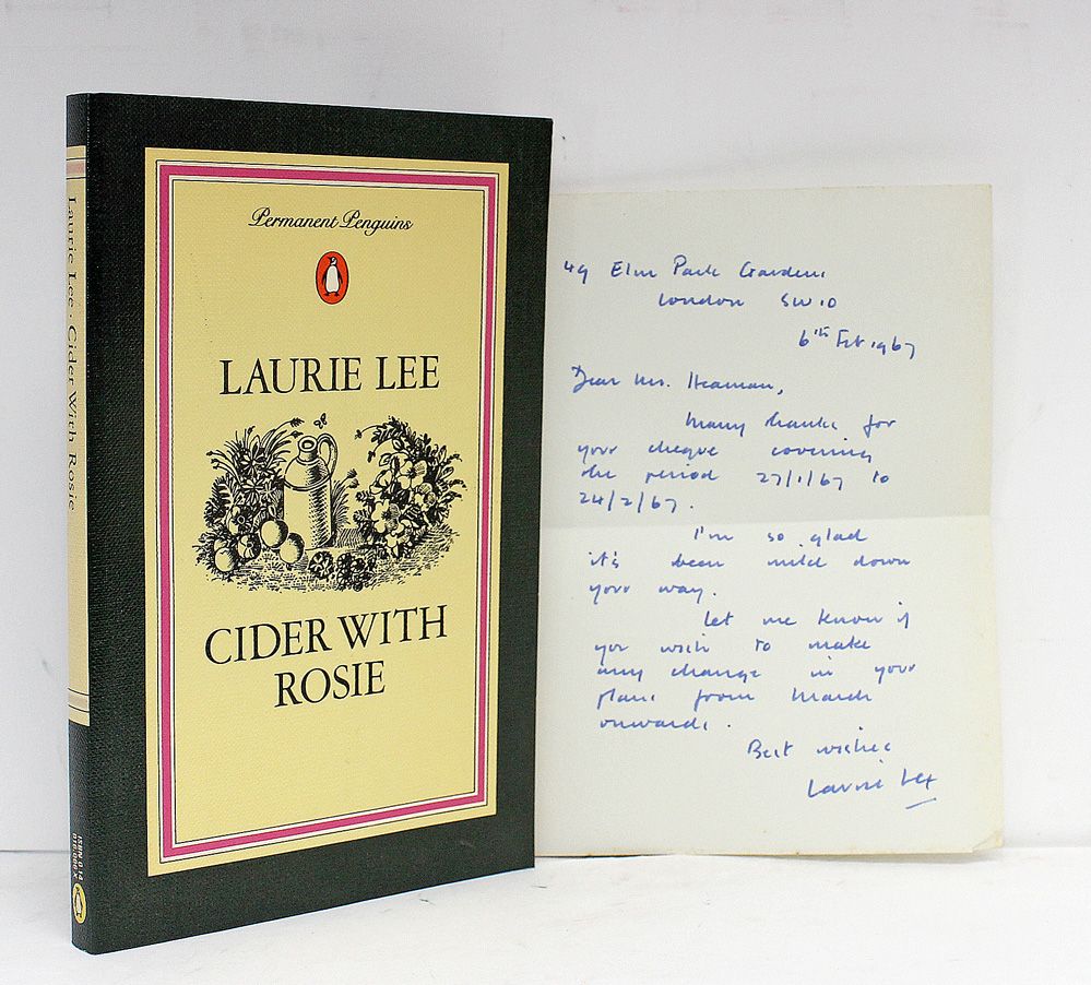 Cider with Rosie  - Includes a Hand Written and Signed letter from Laurie Lee