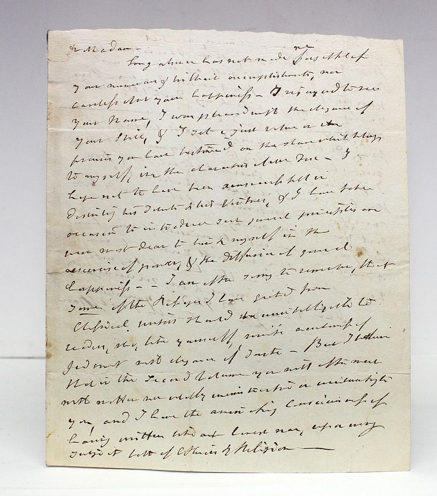 An Original Handwritten and Signed Letter by Writer Samuel Parr to Georgina Mary Ann Waddington