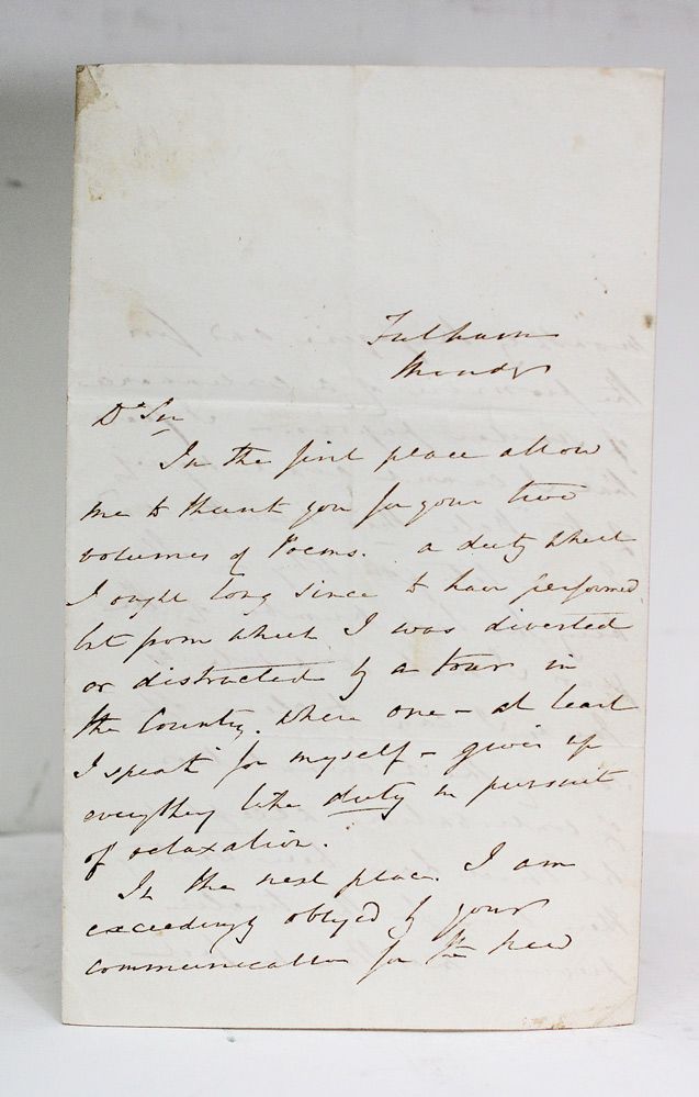 An Original Handwritten and signed Letter Headed Paper by Composer Writer Theodore Edward Hook