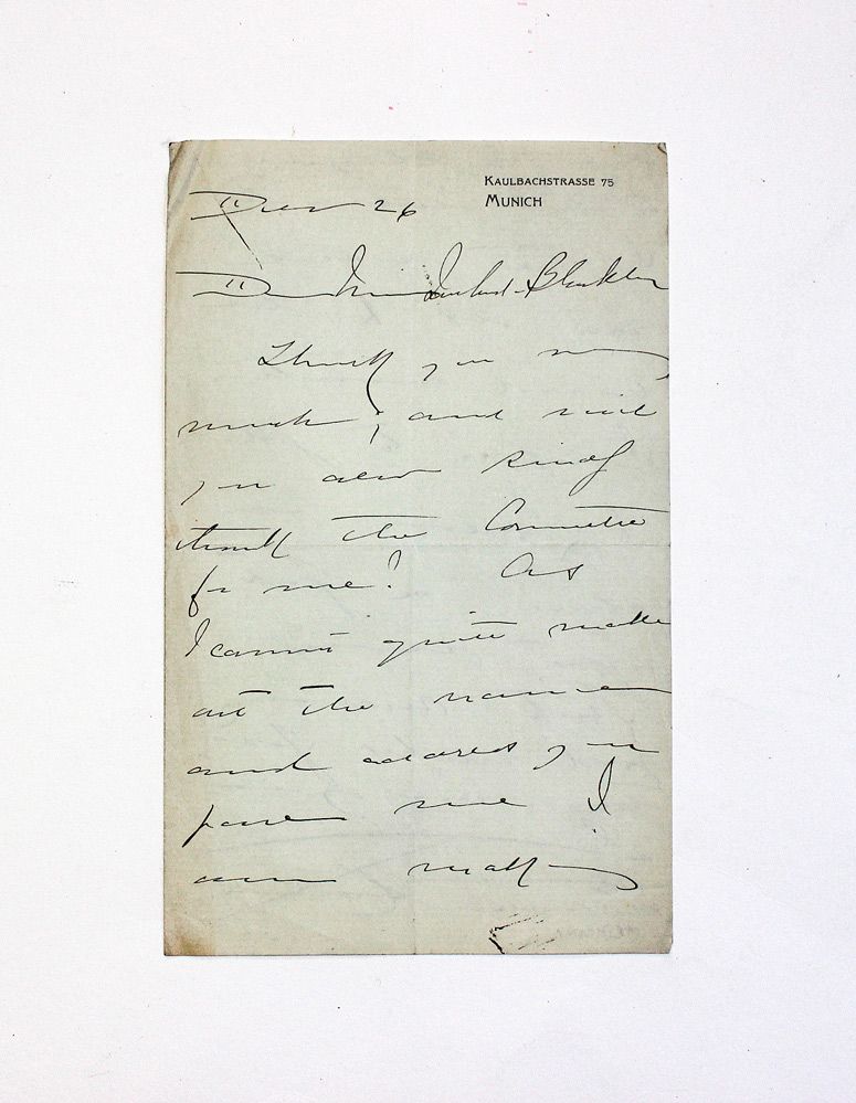 An Original Handwritten and Signed Letter by American Suffragette Writer Gertrude Atherton