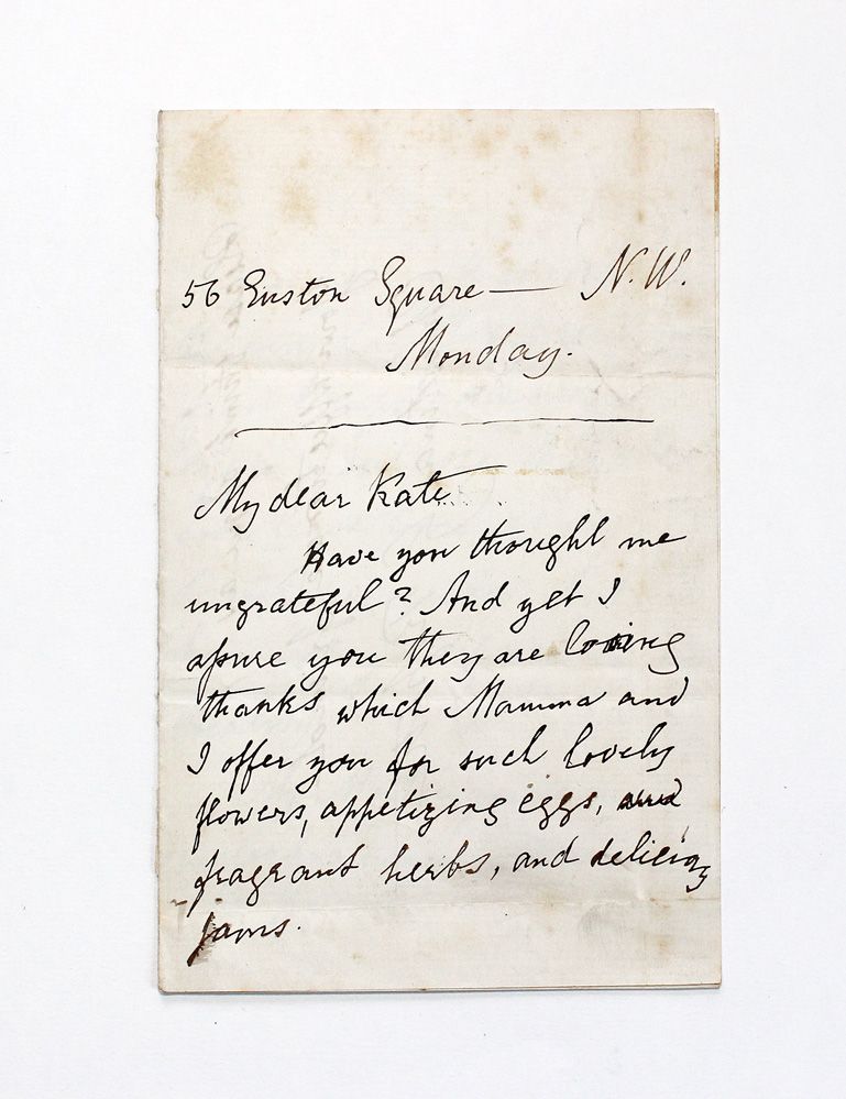 An Original Handwritten and Signed Letter from Christina Georgina Rossetti who was a British Poet