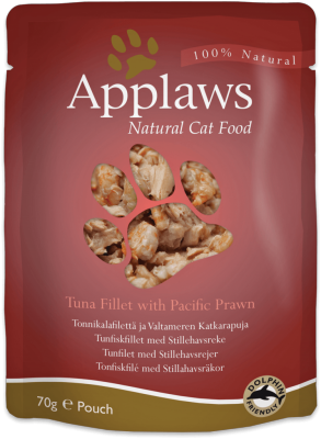 Applaws Tuna with Pacific Prawn in Broth Pouch 70g