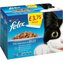 Felix Pouch Fish Selection in Jelly 12 Pack 100g