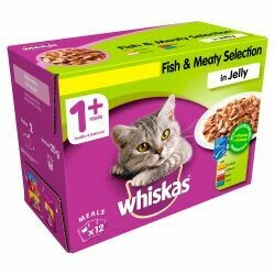 Whiskas Pouch Mixed Selection in Jelly 12 Pack, 100g