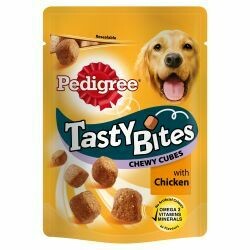 Pedigree Tasty Bites Chewy Cubes with Chicken 130g