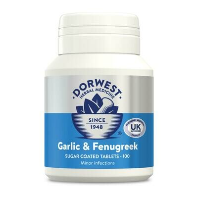 Dorwest Herbs Garlic & Fenugreek Tablets For Dogs And Cats (100)