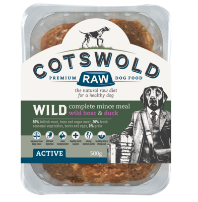 Cotswold RAW Active wild boar & duck 500g