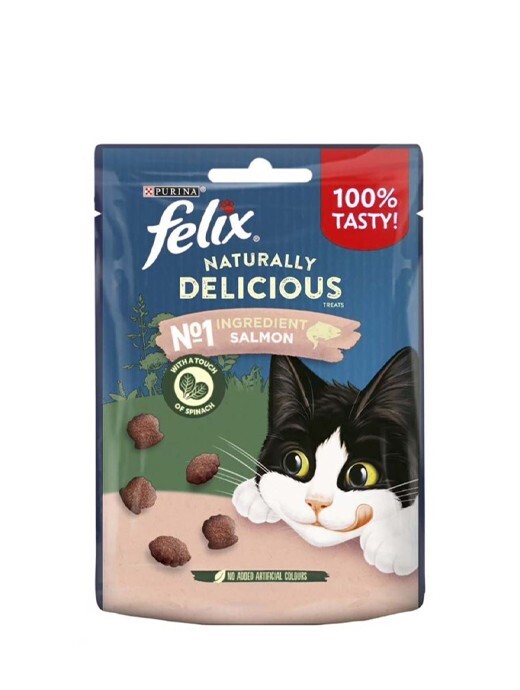 Felix Naturally Delicious snacks, Salmon with Spinach 50g
