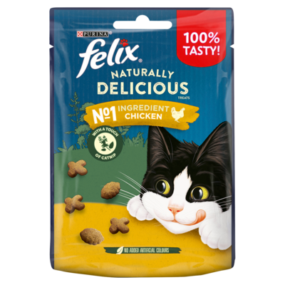 Felix Naturally Delicious snacks, Chicken with catnip 50g