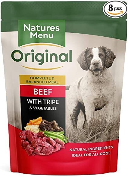 Natures Menu Dog Adult Pouch Beef & Tripe 300g