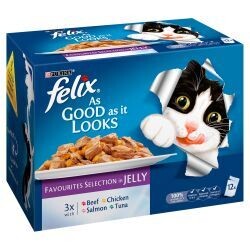 Felix As Good As It Looks Favourites Selection In Jelly 100g 12 Pack