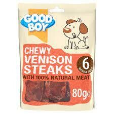 Good Boy Chewy Venison Steaks 80g