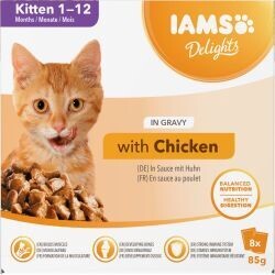 Iams Delights Kitten Chicken in Gravy 8pk