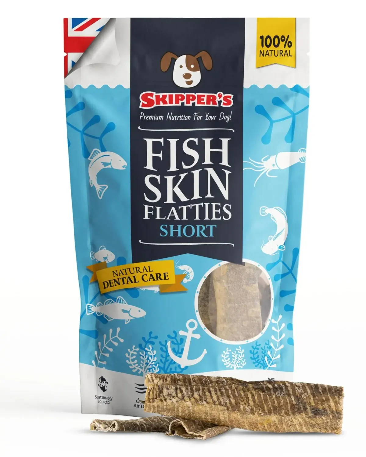 Skipper's Fish Skin Flatties Short 70g