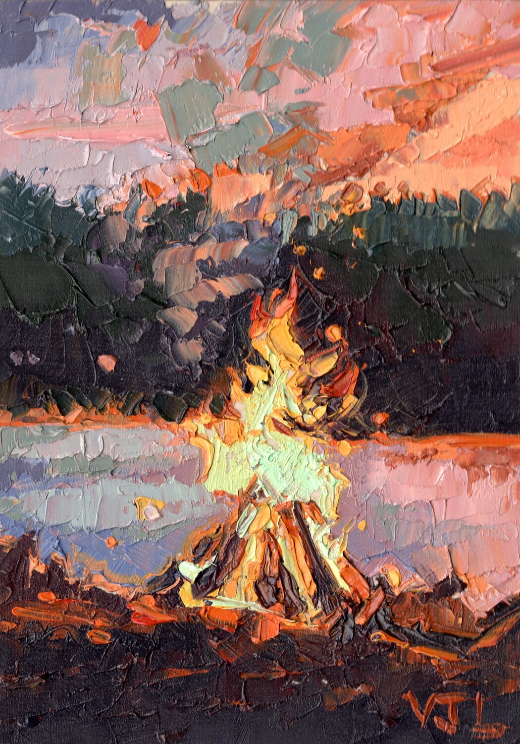 Pink Sky Campfire