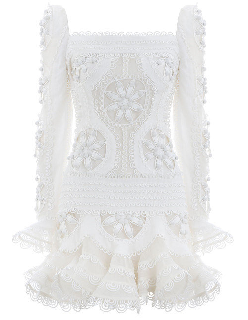zimmermann whitewave doily dress