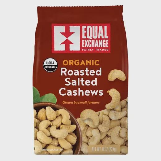 EQUAL EXCHANGE ORGANIC ROASTED SALTED CASHEWS
