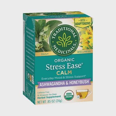 TRADITIONAL MEDICINALS ORGANIC STRESS CALM ADAPTOGENS TEA 16 CT EASE CAL