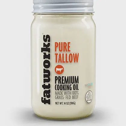 FATWORKS GRASS FED BEEF TALLOW 16 OZ JAR