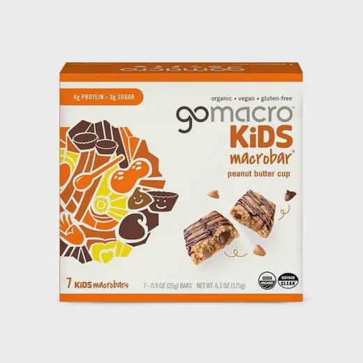 GoMacro Peanut Butter Cup Kids MacroBar 7 pack