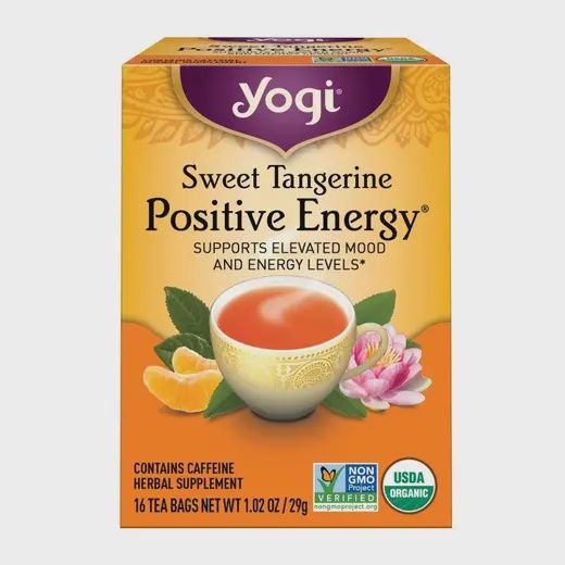 YOGI ORGANIC SWEET TANGERINE POSITIVE ENERGY TEA 16 CT