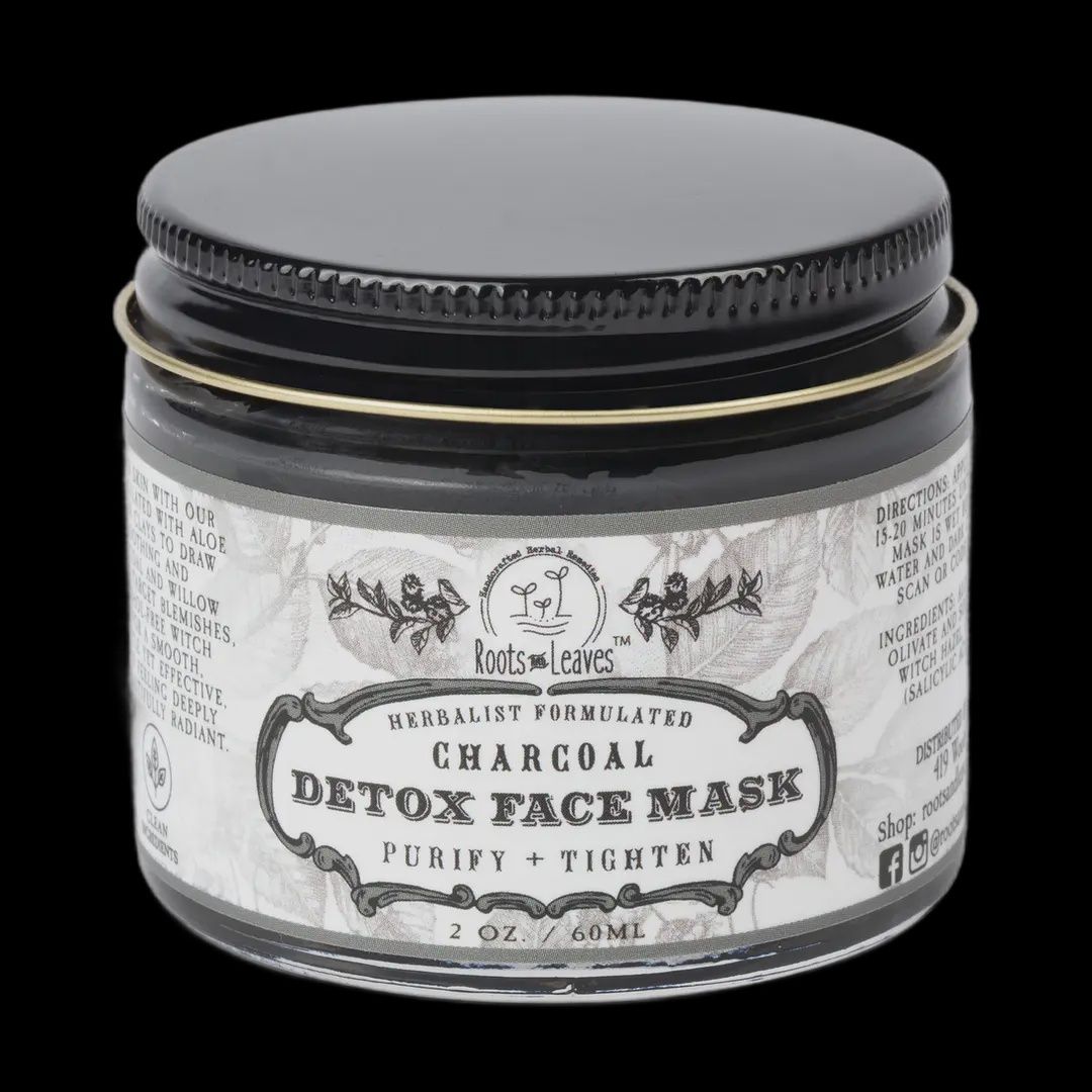 ROOTS &amp; LEAVES VEGAN CHARCOAL DETOX FACE MASK