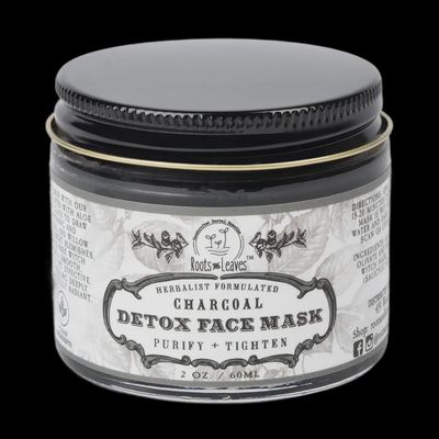 ROOTS &amp; LEAVES VEGAN CHARCOAL DETOX FACE MASK