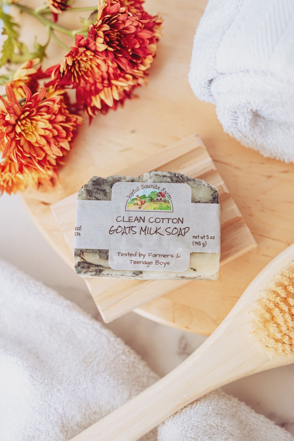 HANDMADE GOAT'S MILK SOAP - CLEAN COTTON