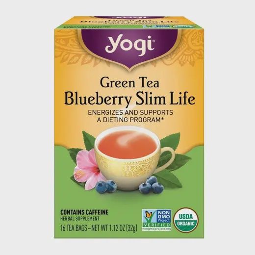 YOGI ORGANIC GREEN TEA BLUEBERRY SLIM LIFE 16 CT